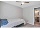 Cozy bedroom with a twin-size bed and an ensuite bathroom at 2225 Pleasant Hill Rd, Atlanta, GA 30349