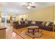 Spacious living room with hardwood floors and open floor plan at 1565 Mountain Shadow Trl, Stone Mountain, GA 30087
