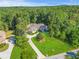 House with a large lot and beautiful landscaping, viewed from above at 1565 Mountain Shadow Trl, Stone Mountain, GA 30087