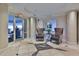 Elegant building lobby with seating area and mosaic tile floor at 230 E Ponce De Leon Ave # 314, Decatur, GA 30030