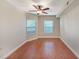Bedroom with hardwood floors and ceiling fan at 230 E Ponce De Leon Ave # 314, Decatur, GA 30030