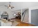 Open living room with hardwood floors and fireplace at 1688 Richland Sw Rd, Atlanta, GA 30311