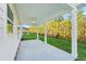 Covered patio with ceiling fan, overlooking backyard at 11820 Rizvan Pl, Covington, GA 30014