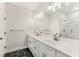 Double vanity bathroom with quartz countertop and shower at 370 Thrasher St # 2, Norcross, GA 30071