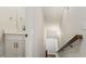Small powder room with white vanity and a modern design at 370 Thrasher St # 2, Norcross, GA 30071