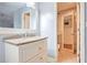 Bathroom features a vanity with granite countertop at 4650 Heather Ct, Union City, GA 30291