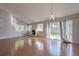Living room with hardwood floors, fireplace and patio access at 4650 Heather Ct, Union City, GA 30291