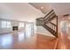 Spacious living room with hardwood floors and a fireplace at 4650 Heather Ct, Union City, GA 30291
