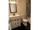 Updated bathroom with subway tile and modern vanity at 5364 Cedar Rock Dr, Stonecrest, GA 30038