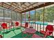 Relaxing screened porch overlooking a sparkling pool at 2298 Cole Lake Rd, Dallas, GA 30157
