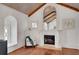 Main bedroom with fireplace and high ceilings at 4853 Stonehall Pl, Atlanta, GA 30339