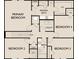 Upper floor with primary bedroom, 3 additional bedrooms and 2 baths at 2489 Argento Cir, Dacula, GA 30019