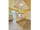 Charming bedroom with a built-in bunk bed and yellow walls at 300 Redford Trl, Stockbridge, GA 30281