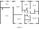 1560 sq ft floor plan, 3 bed, 2 bath, garage, and large living room at 2895 Springfield Ct, Atlanta, GA 30349