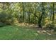 Wooded backyard with a grassy area at 541 N Hairston Rd, Stone Mountain, GA 30083