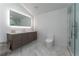 Modern bathroom with floating vanity and walk-in shower at 3915 Muirfield Sq, Duluth, GA 30096