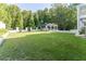 Landscaped backyard with two covered pavilions at 3915 Muirfield Sq, Duluth, GA 30096