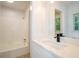 Updated bathroom with white vanity, quartz countertop, and black faucet at 3900 Hilton Cts, Decatur, GA 30035