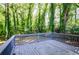 Wooden deck overlooking a wooded backyard at 3900 Hilton Cts, Decatur, GA 30035