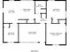 Floor plan showing 1053 sq ft home with 3 bedrooms and 1 bath at 2362 Manor Ave, Atlanta, GA 30344