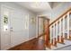 Bright entryway with brick flooring and staircase at 2747 Townley Cir, Atlanta, GA 30340