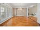 Bright dining room with hardwood floors and a chandelier at 4930 Longridge Dr, Villa Rica, GA 30180
