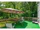 Deck with seating area and artificial turf at 174 Rivertown Rd, Fairburn, GA 30213