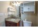 Updated bathroom with granite vanity and a large walk-in shower at 2505 Westchester Way, Conyers, GA 30013