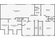 Two-story home floor plan with primary suite, multiple bedrooms, and two bathrooms at 2505 Westchester Way, Conyers, GA 30013