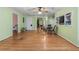 Large open basement area with hardwood floors and multiple rooms at 1812 Beckley Nw Pl, Kennesaw, GA 30152