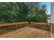 View from the deck overlooking a wooded backyard at 1812 Beckley Nw Pl, Kennesaw, GA 30152