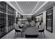 Contemporary dining area with marble table and modern chairs at 612 Saint Christopher Ln, Ellenwood, GA 30294