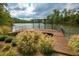 Serene dock with pergola overlooking a tranquil lake at 418 Laurel Spring Ct, Canton, GA 30114