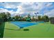 Well-lit tennis courts with green surface at 418 Laurel Spring Ct, Canton, GA 30114