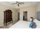Main bedroom with antique dresser and ensuite bathroom at 418 Laurel Spring Ct, Canton, GA 30114
