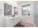 Modern bathroom with double vanity and walk-in shower at 395 Pratt Drive Se, Unit #802, Atlanta, GA 30315