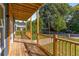 Charming front porch with wooden railings and street view at 971 Washington Sw Pl, Atlanta, GA 30314