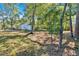 Spacious backyard with mature trees and a detached shed at 5361 N Main St, Acworth, GA 30101