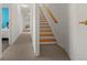 Hallway with carpeted floors and access to bedrooms at 7149 Burnside Ct, Villa Rica, GA 30180