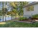 Lake view from house, with backyard and wooden walkway at 7149 Burnside Ct, Villa Rica, GA 30180