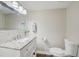 Updated bathroom with granite vanity and tile flooring at 3745 Londonderry Ct, Stonecrest, GA 30038