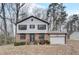 Two-story house with brick and white siding, and a two-car garage at 3745 Londonderry Ct, Stonecrest, GA 30038