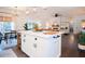 Kitchen island with white cabinets and quartz countertop at 4619 Spring St, Acworth, GA 30101