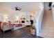 Elegant staircase with carpeted steps leading to the upper level at 4619 Spring St, Acworth, GA 30101