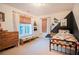Charming bedroom with a black and white accent wall at 4619 Spring St, Acworth, GA 30101