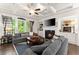 Cozy living room with fireplace and built-in shelving at 2536 Skyland Ne Dr, Atlanta, GA 30319