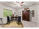 Home office with ceiling fan and wood desk at 2536 Skyland Ne Dr, Atlanta, GA 30319
