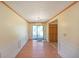 Dining room with hardwood floors and sliding glass doors at 3884 Wood Path Dr, Stone Mountain, GA 30083