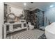 Spa-like bathroom with marble finishes and modern fixtures at 3334 Peachtree Ne Rd # 1209 1210, Atlanta, GA 30326