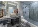 Modern bathroom with marble vanity, walk-in shower, and stylish fixtures at 3334 Peachtree Ne Rd # 1209 1210, Atlanta, GA 30326